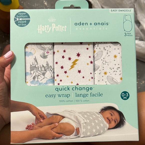 aden + anais Harry Potter cotton Swaddle Set - Multicolor 3 pack NWT 0-3 months - Picture 1 of 4